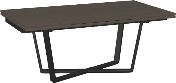 Amisco Customizable Charlie White Oak Veneer Dining Table with Extension-0