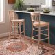 Linon Minetta 2-Piece Unfinished Bar Stool-1