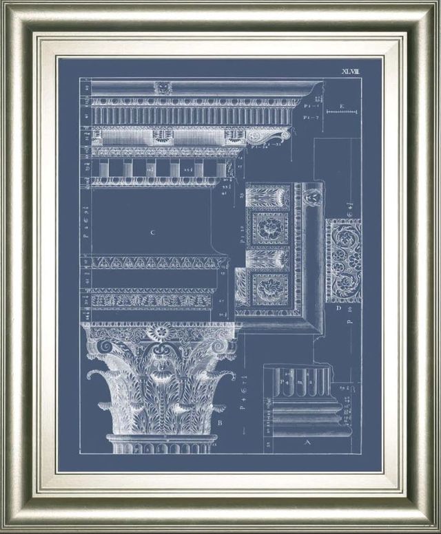 Classy Art Column & Cornice Blueprint III by Vision Studio Wall Art-0