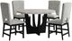 Elements International Oregon 5-Piece Black/Gray Counter Height Dining Set-0