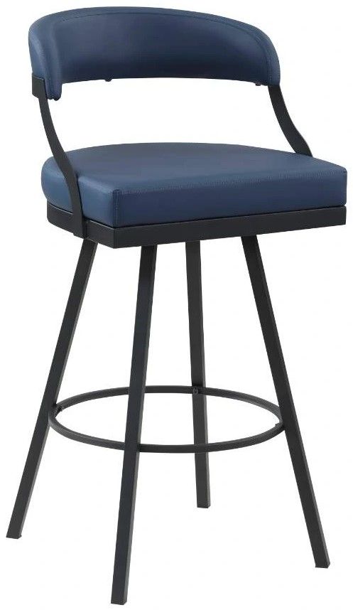 Homelegance® Crowley Blue Pub Swivel Chair-0