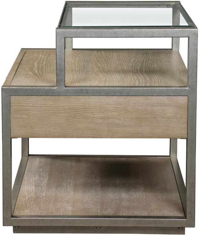 Riverside Furniture Sophie Glass Top Side Table with Natural Frame-3