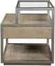 Riverside Furniture Sophie Glass Top Side Table with Natural Frame-3
