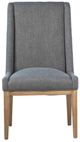 Dovetail Furniture Oliver Gray/Natural Dining Side Chair-1