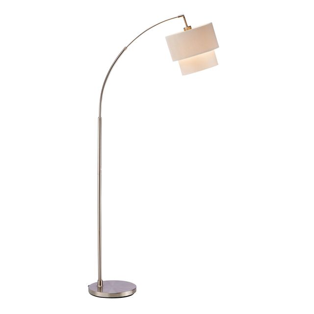 Adesso® Gala Brushed Steel Arc Lamp-0