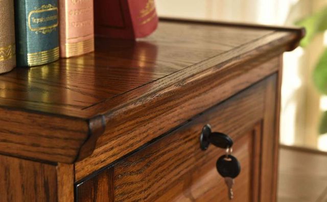 TEI Burnished Walnut File Cabinet-2