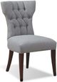 Campio Furniture Legacy Leather Black/Light Gray Dining Chair-0