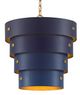 Currey & Company Graduation Blue/Contemporary Gold Leaf/New Gold Leaf Pendant-0