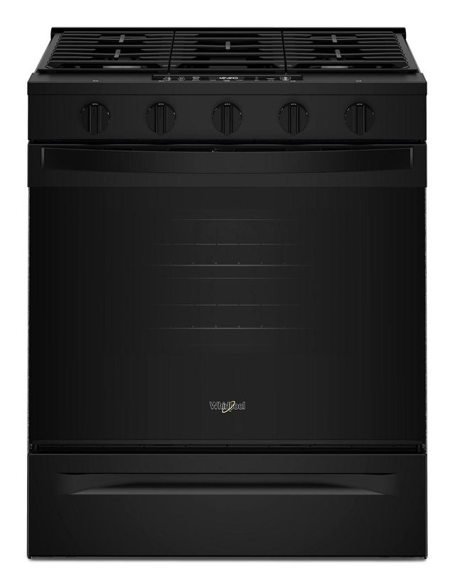 Whirlpool® 30" Black Slide-In Gas Range with Air Cooking Technology-0
