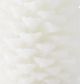 K & K Interiors White 6.5 Inch Wax Snowy Pinecone Luminara Indoor Candle-1
