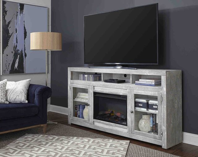 Aspenhome® Avery Loft Limestone Highboy Fireplace Console-2