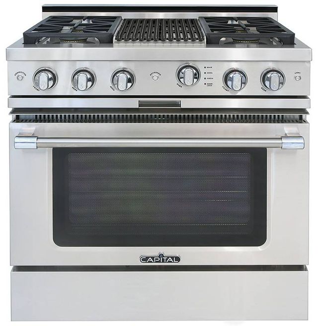 Capital Cooking™ Grand Chef 36" Stainless Steel Sealed Burner Pro Style Gas Range with Grill-0