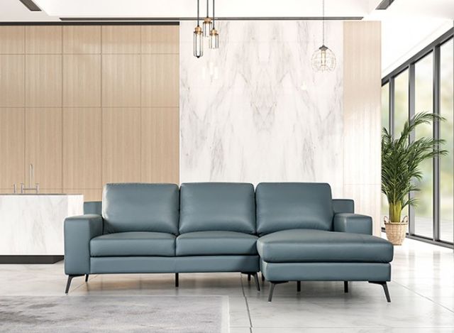Furniture of America® Stordal Blue Sectional with Right Chaise-2