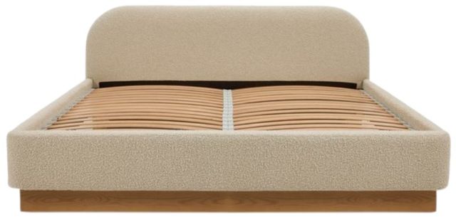 American Leather® Customizable Castiel Fabric King Upholstered Panel Bed-2