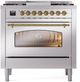 Ilve® Nostalgie II Series 36" Stainless Steel Pro Style Dual Fuel Range-1