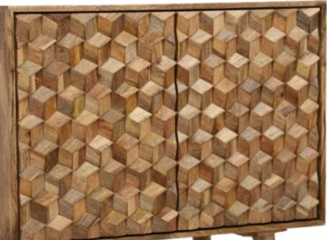 Jaipur Furniture Geometrical Brown 2-Door Chest of Drawer-2
