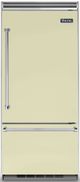 Viking® 5 Series 36 in. 20.4 Cu. Ft. Vanilla Cream Built In Bottom Freezer Refrigerator-0