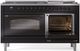 Ilve® Nostalgie II Series 60" Glossy Black Pro Style Dual Fuel Range-3