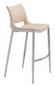 Zuo® Ace Light Pink and Silver Set of 2 Bar Chairs-0