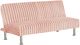 Furniture of America® Hinwil Pink Futon Sleeper Sofa-0