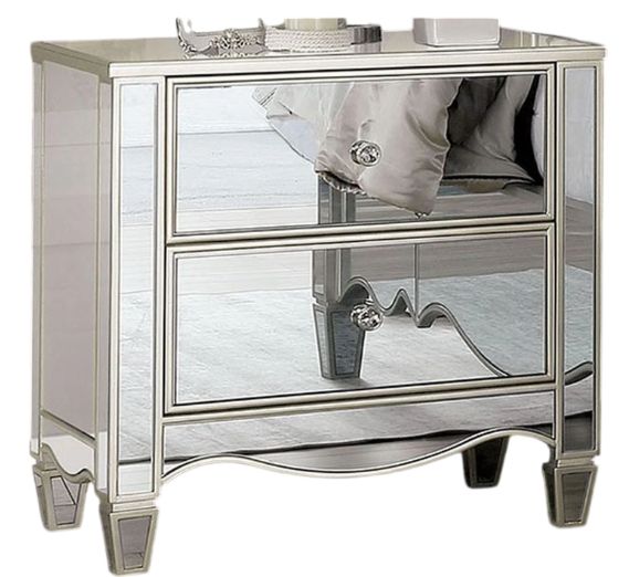 Furniture of America® Eliora Silver Nightstand-0