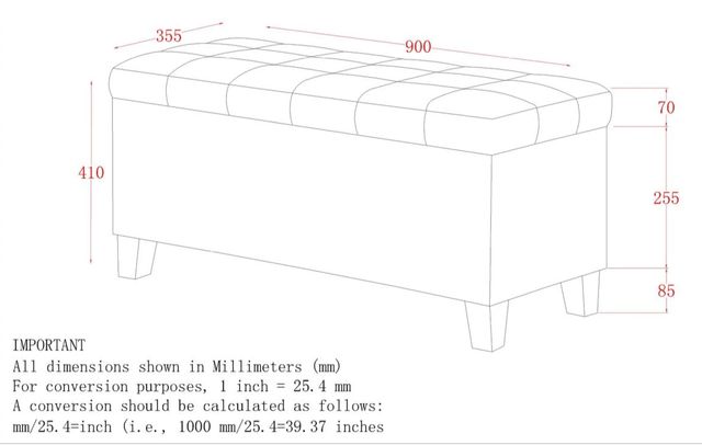 Worldwide Homefurnishings Inc. Lila Beige Rectangular Storage Ottoman Bench -2