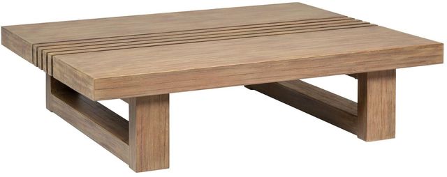 Armen Living Vivid Brown Eucalyptus Wood Outdoor Coffee Table-0