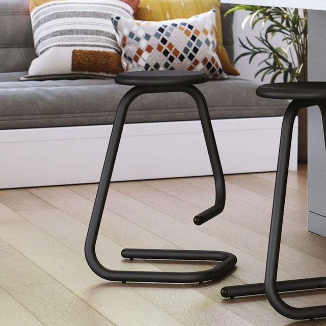 Amisco Customizable Paperclip70 Counter Stool with Matte Black Base-1