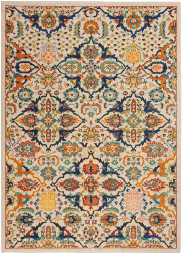 Nourison Home™ Allur Yellow Multicolor 5'x7' Style 1 Area Rug-0