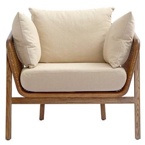 YHD Brisa Brown/Cream Accent Chair-1