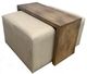 Million Dollar Rustic Brown Cocktail Ottoman-0