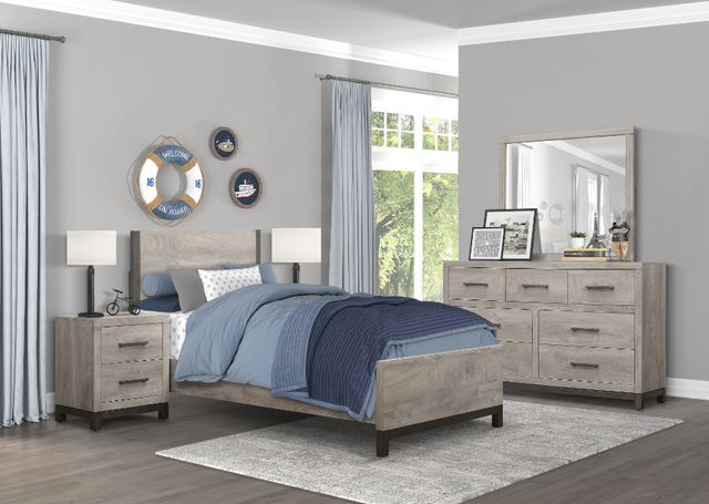 Homelegance® Zephyr Gray/Light Gray Nightstand-1