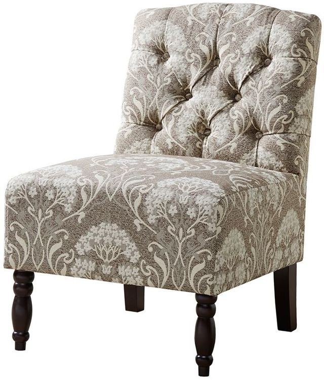 Olliix by Madison Park Taupe Lola Tufted Armless Chair-2