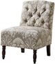 Olliix by Madison Park Taupe Lola Tufted Armless Chair-2