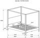Coaster® Monroe Bronze/Vanilla King Upholstered Canopy Bed-3