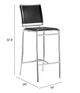 Zuo® Soar Black Bar Chair-4