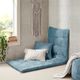 Olliix by Intelligent Design Aqua Edelia Poly Chenille Lounge Floor Pillow Cushion-4