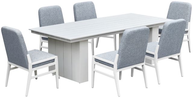 Intercon Nash 5-Piece Buff Aluminum/Fabric Outdoor Dining Table Set-0