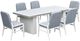 Intercon Nash 5-Piece Buff Aluminum/Fabric Outdoor Dining Table Set-0
