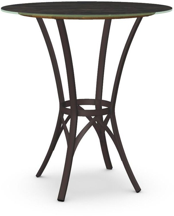 Amisco Customizable Kai 39" Black Italian Porcelain Bar Table-0