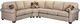 Superstyle Furniture Ltd. Customizable 5104 3-Piece Right-Arm Facing Curved Loveseat Sectional and Queen Bed-0