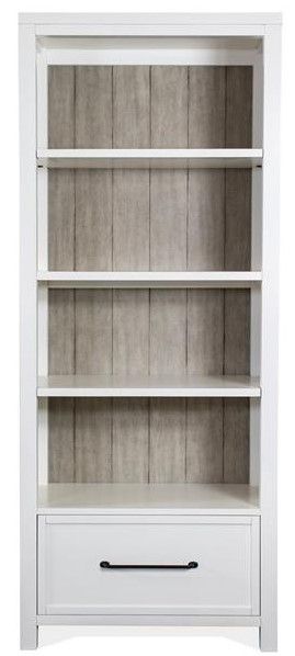 Riverside Furniture Finn Cloud/Fog Drawer Bookcase-1