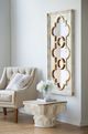 A & B Home Henley Distressed White/Gold Decorative Mirror-3