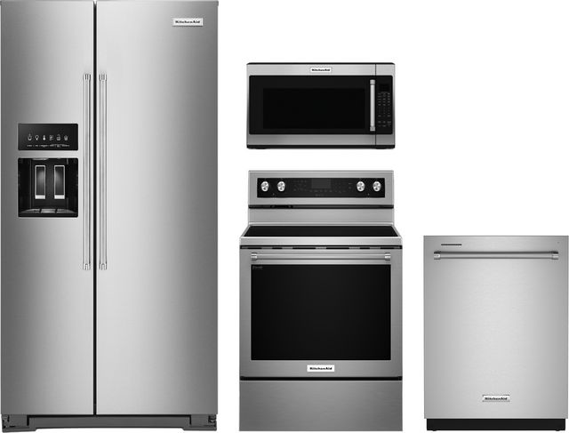 KitchenAid® 4 Piece Kitchen Package-Stainless Steel-0