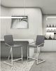 Mazin Furniture Jasmine Chrome/Gray Counter Arm Dining Chair-3