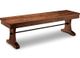Handstone Glengarry 60” Pedestal Bench with Leather Seat-0