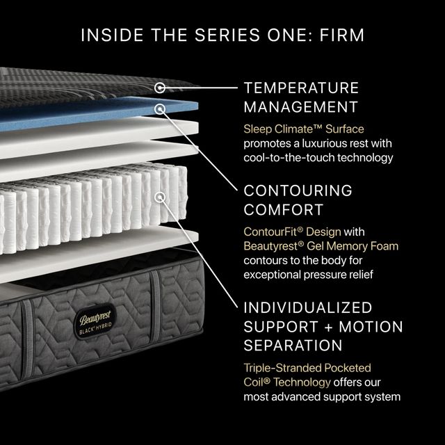 Beautyrest Black® Series 1 Hybrid 12.5" Firm Smooth Top King Mattress-9