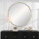 Uttermost® Aneta Aged Gold Large Round Mirror-1