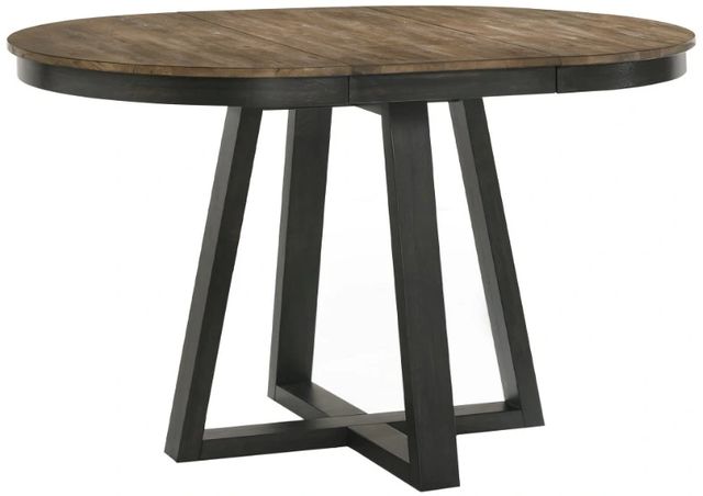 Intercon Harper Pecan Top Round Counter Table with Brushed Brown Base-0