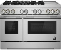 JennAir® RISE™ 48" Stainless Steel Freestanding Dual Fuel Range